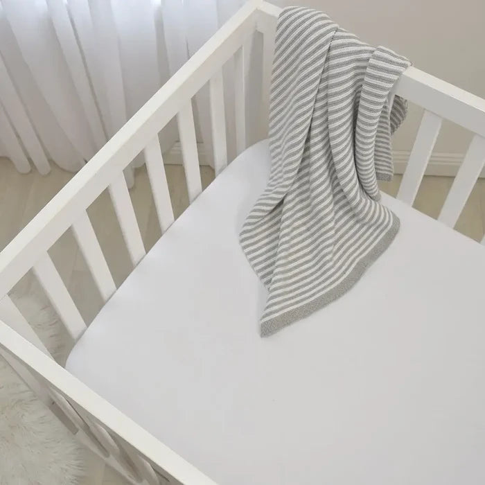 Jersey Cot Fitted Sheet 2 Pack - White