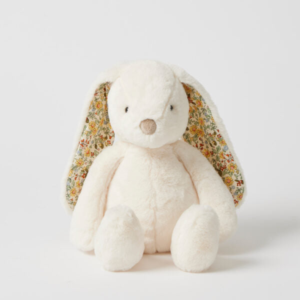 Jiggle & Giggle 35cm Bunny Plush Toy - White Floral