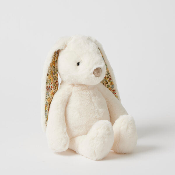 Jiggle & Giggle 35cm Bunny Plush Toy - White Floral