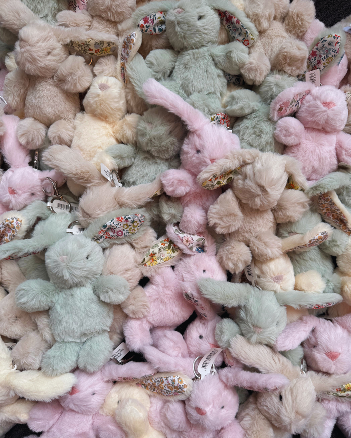 Jiggle & Giggle Floral Bunny Keychain - Assorted