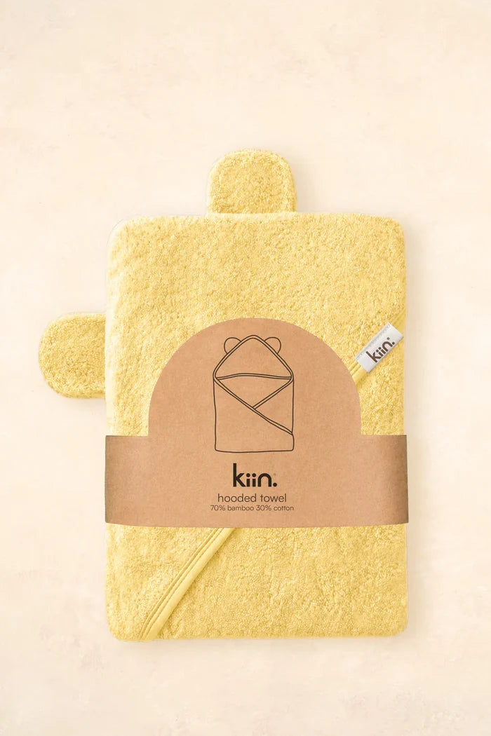Kiin Bamboo Cotton Hooded Towel - Buttercup