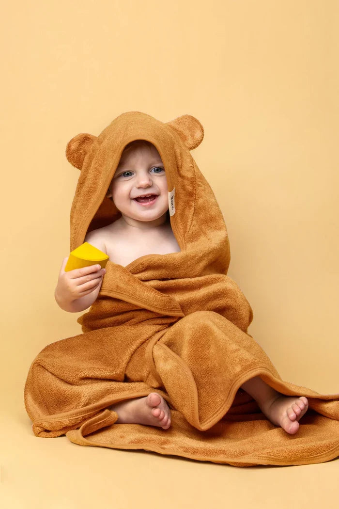 Kiin Bamboo Cotton Hooded Towel - Caramel