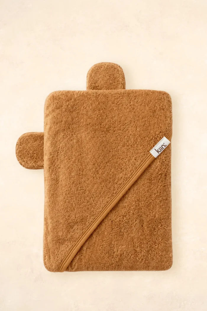 Kiin Bamboo Cotton Hooded Towel - Caramel