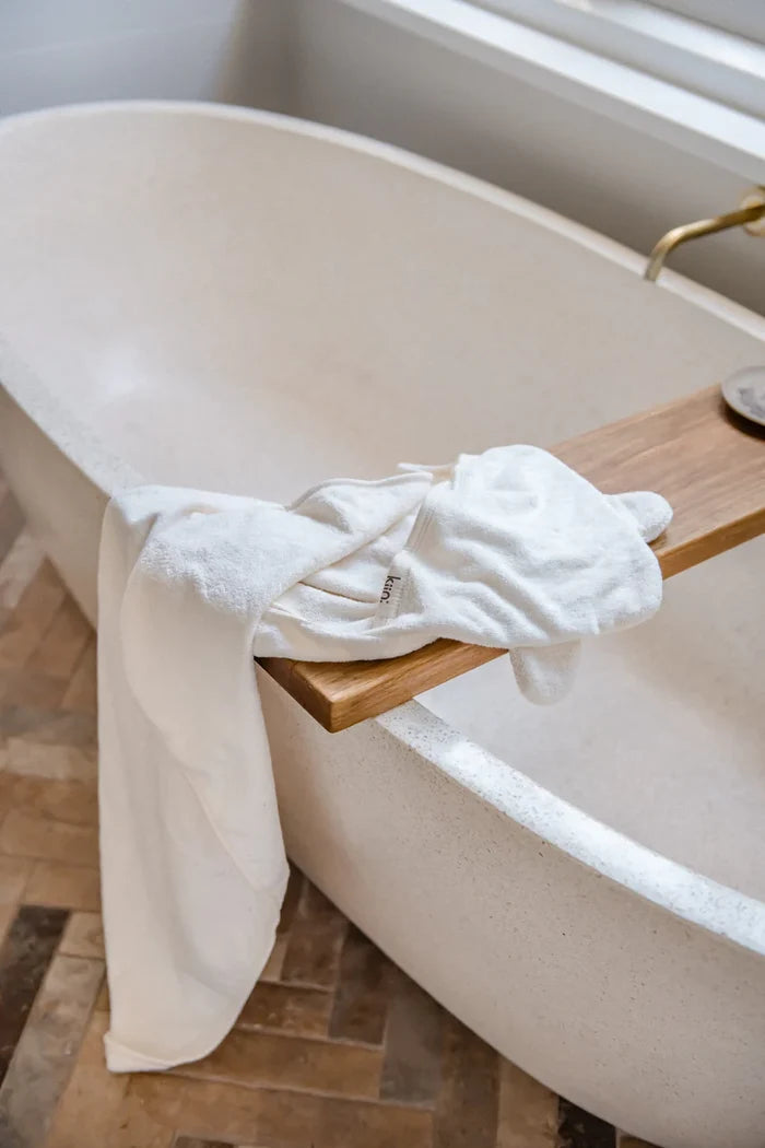 Kiin Bamboo Cotton Hooded Towel - Ivory