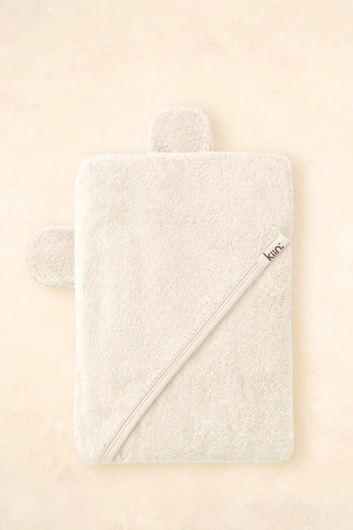 Kiin Bamboo Cotton Hooded Towel - Ivory