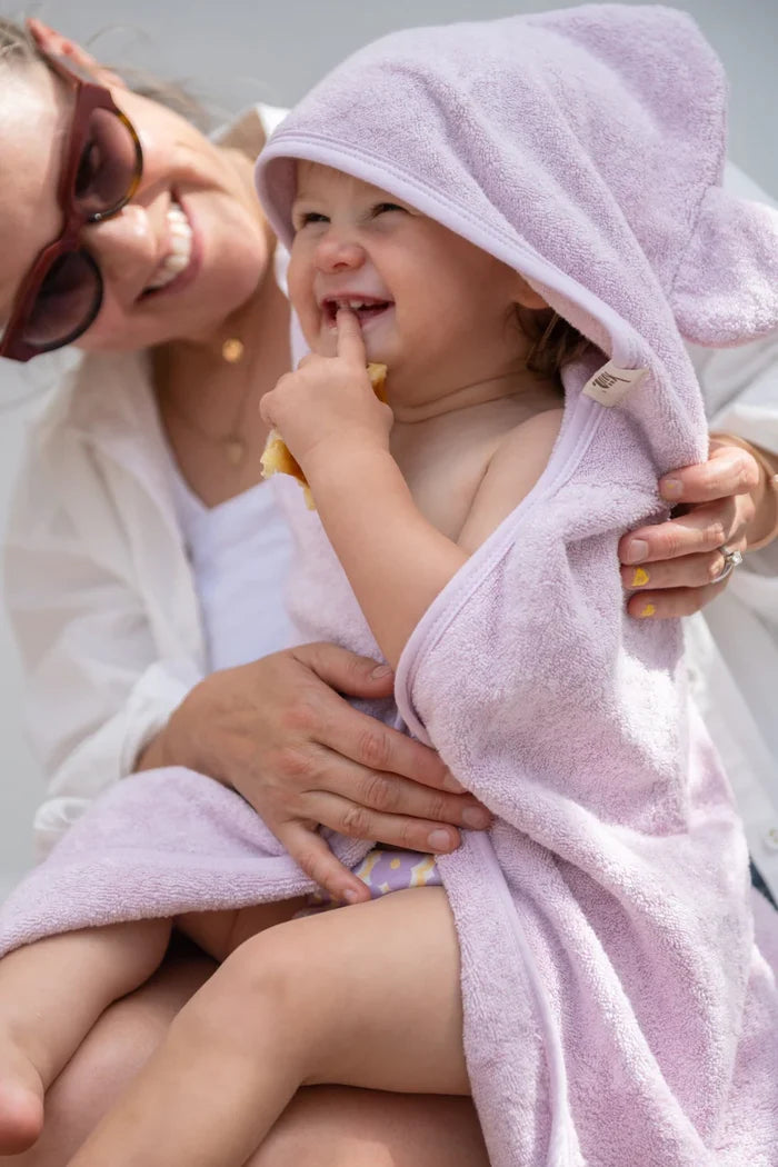Kiin Bamboo Cotton Hooded Towel - Lilac