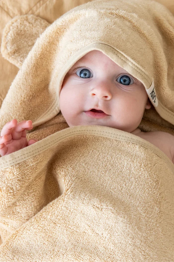 Kiin Bamboo Cotton Hooded Towel - Oat