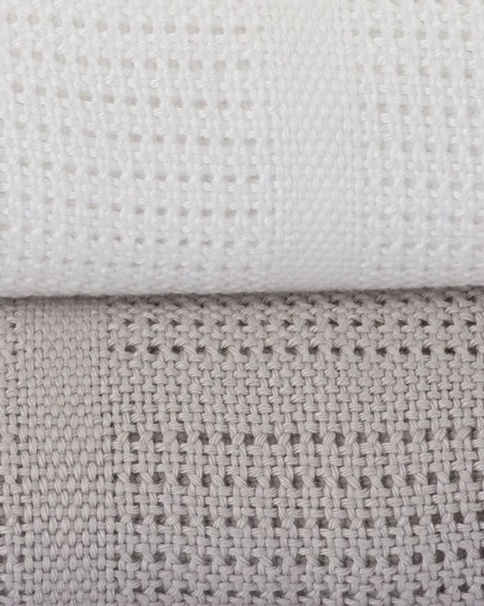 Little Bamboo Baby Cellular Blanket 2 Pack - Stone Grey