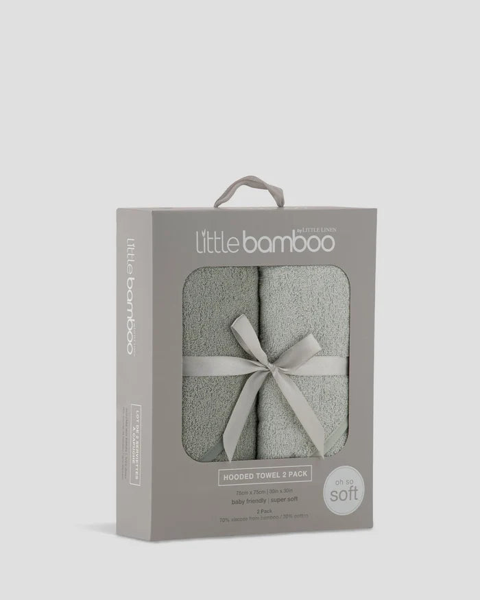 Little Bamboo Baby Hooded Towel 2 Pack - Turtle Bay