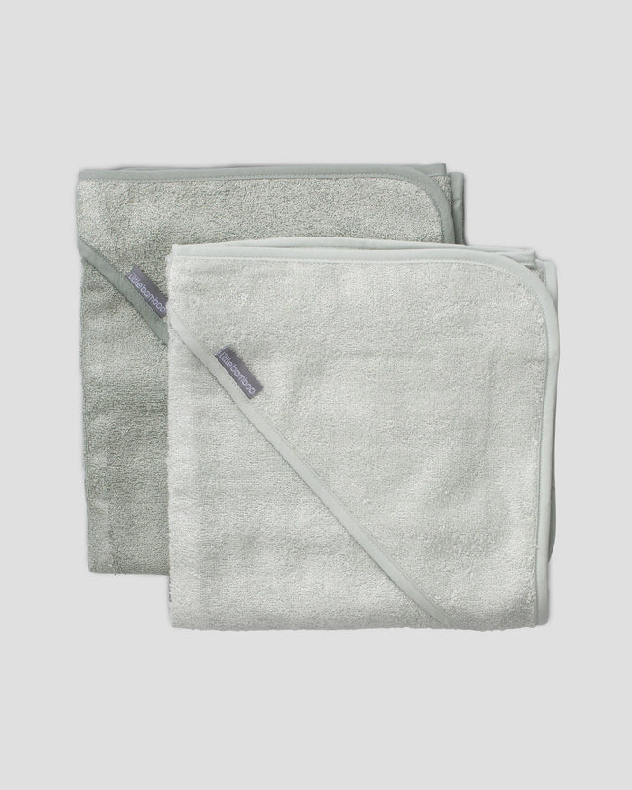 Little Bamboo Baby Hooded Towel 2 Pack - Turtle Bay