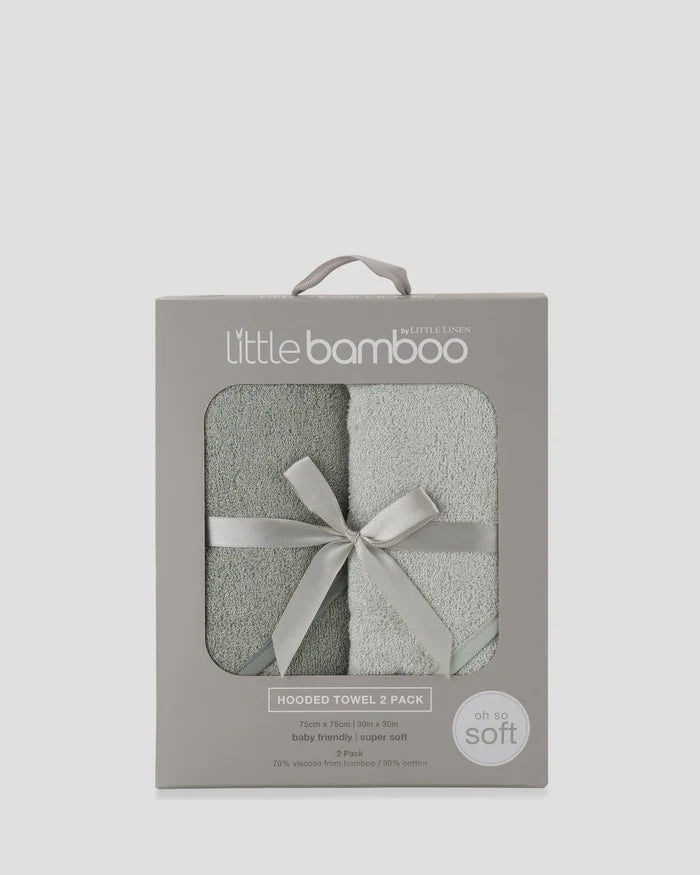 Little Bamboo Baby Hooded Towel 2 Pack - Turtle Bay