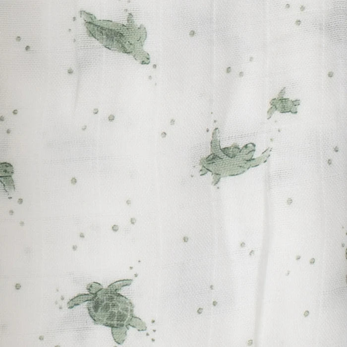 Little Bamboo Baby Muslin Wraps 3 Pack - Turtle Bay