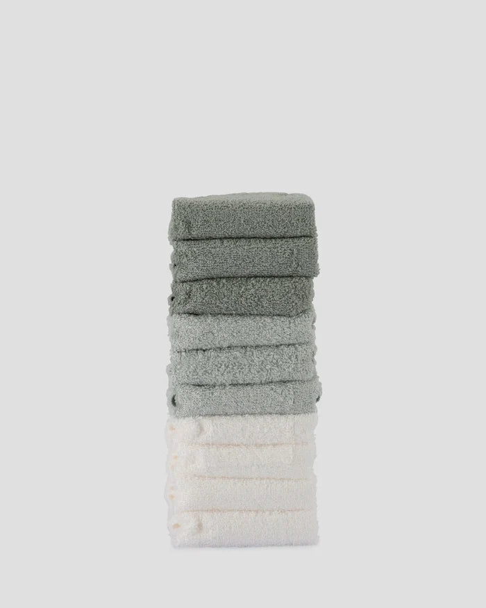 Little Bamboo Baby Toweling Washer 10 Pack - Turtle Bay