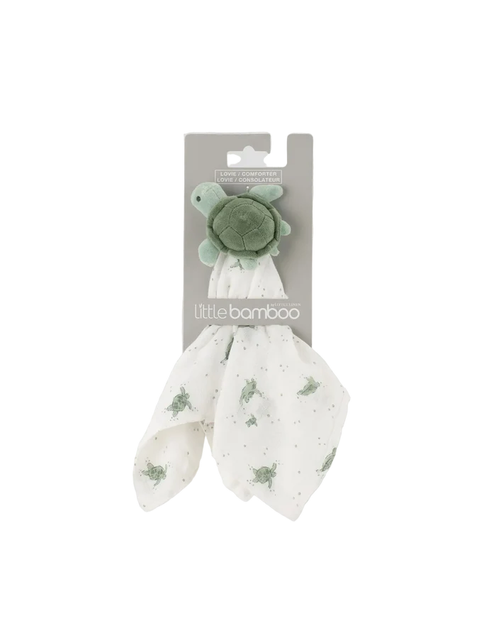 Little Bamboo Muslin Baby Comforter - Terry the Turtle