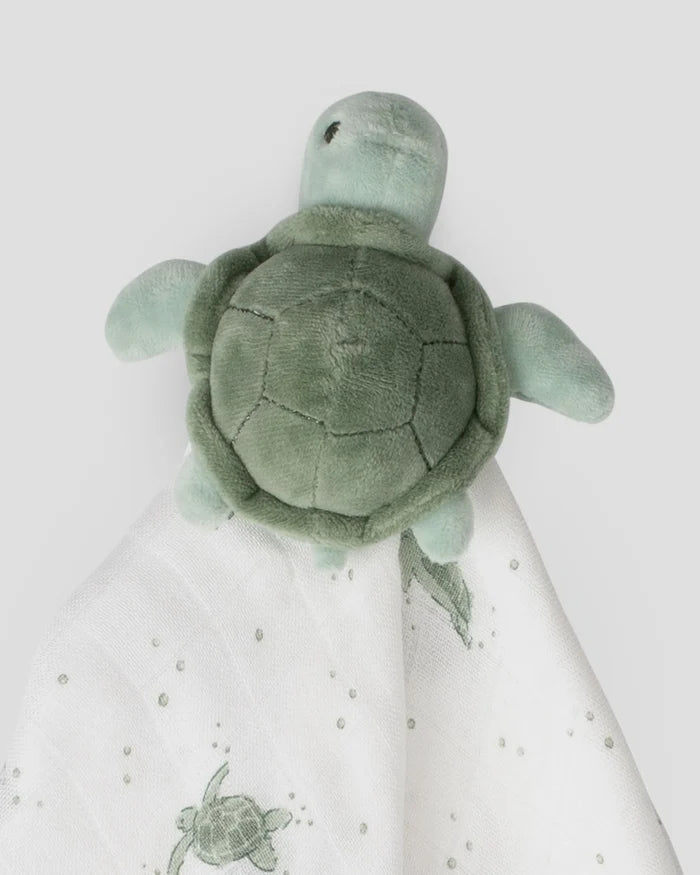 Little Bamboo Muslin Baby Comforter - Terry the Turtle