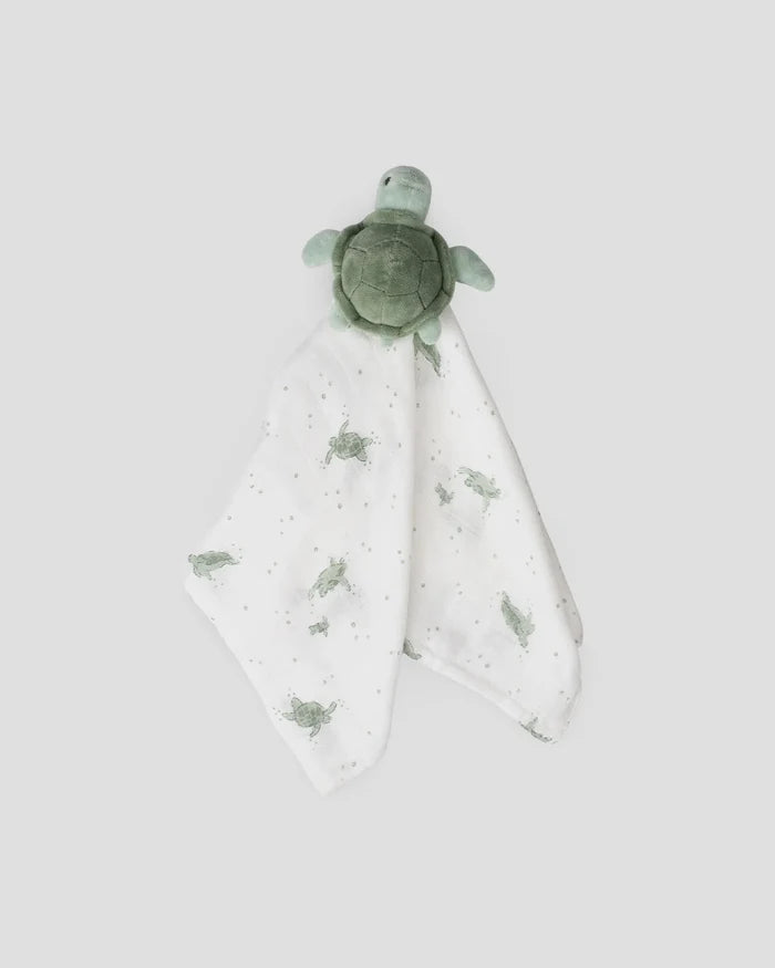 Little Bamboo Muslin Baby Comforter - Terry the Turtle