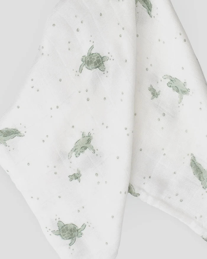 Little Bamboo Muslin Baby Comforter - Terry the Turtle