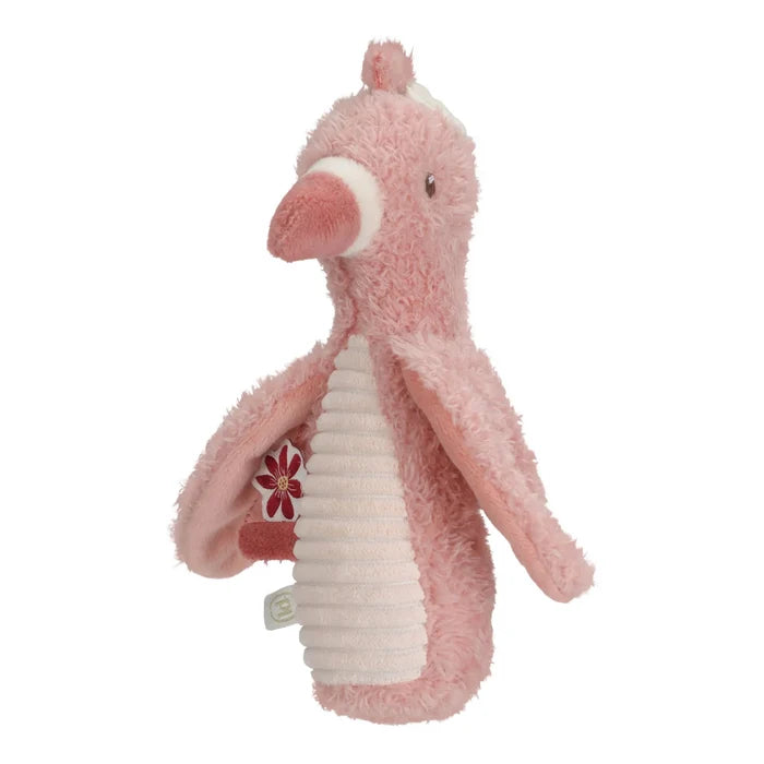 Little Dutch Safari Friends Flamingo Rattle with Squeaker