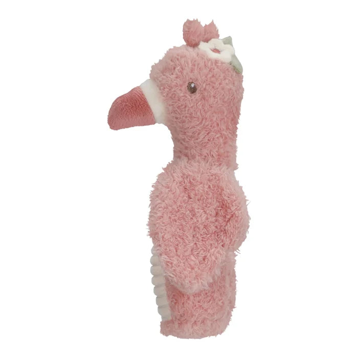 Little Dutch Safari Friends Flamingo Rattle with Squeaker