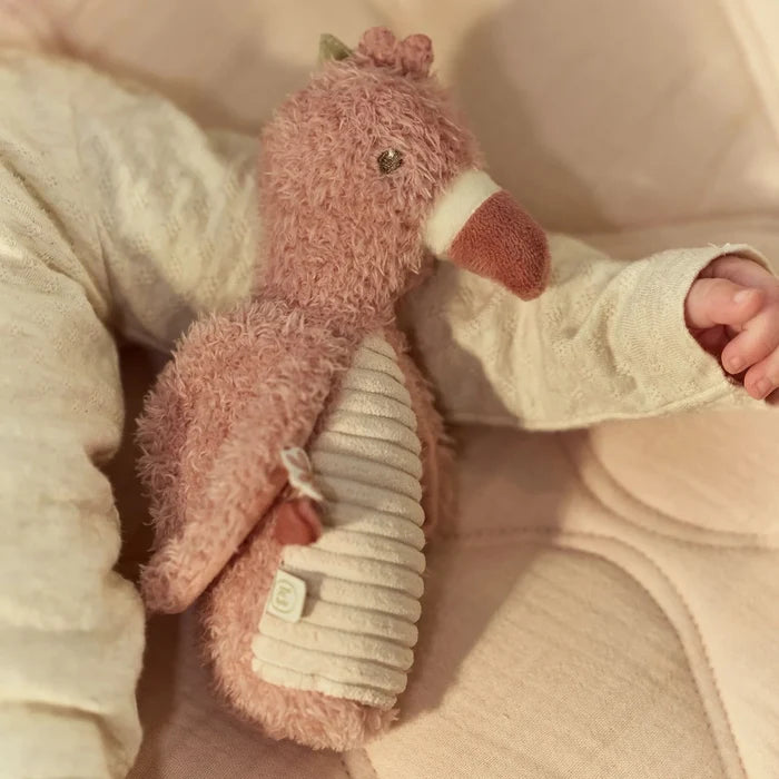 Little Dutch Safari Friends Flamingo Rattle with Squeaker