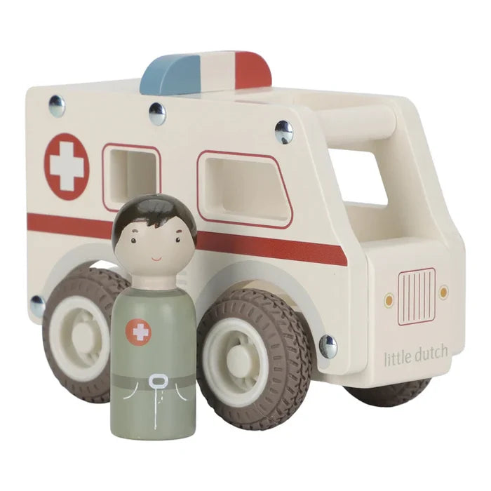 Little Dutch Wooden Ambulance