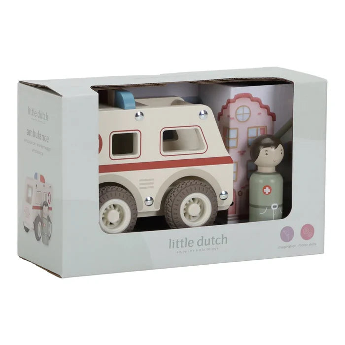 Little Dutch Wooden Ambulance