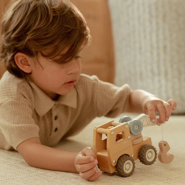 Little Dutch Wooden Crane Truck