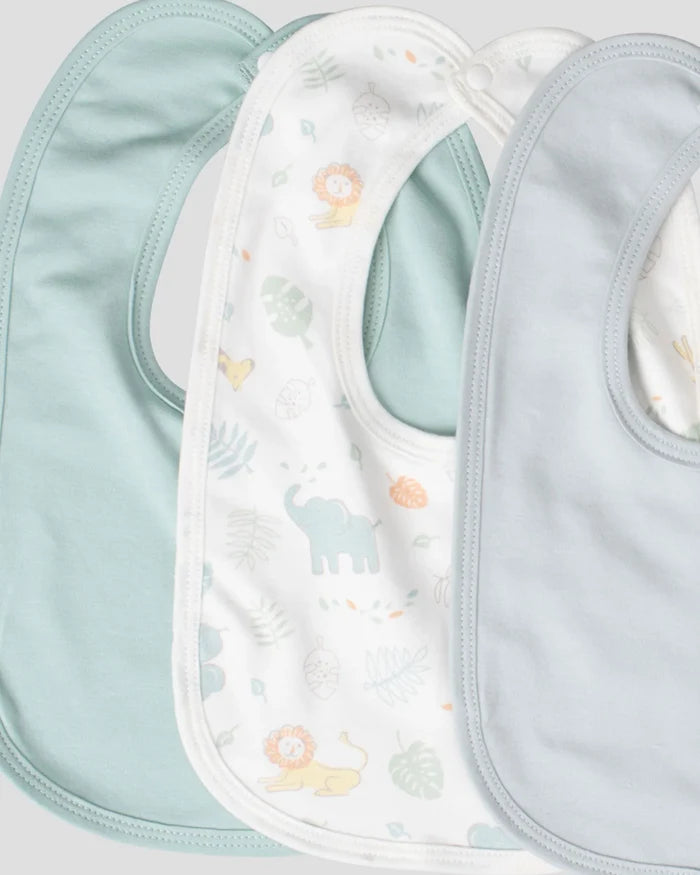 Little Linen Baby Jersey Bib 5 Pack - Savanna Giraffe