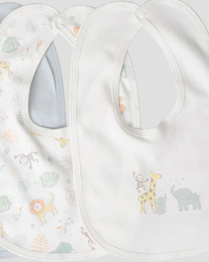 Little Linen Baby Jersey Bib 5 Pack - Savanna Giraffe