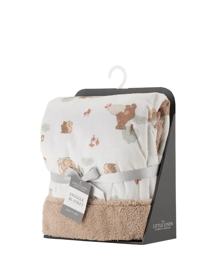 Little Linen Baby Snuggle Blanket - Bushland Bear