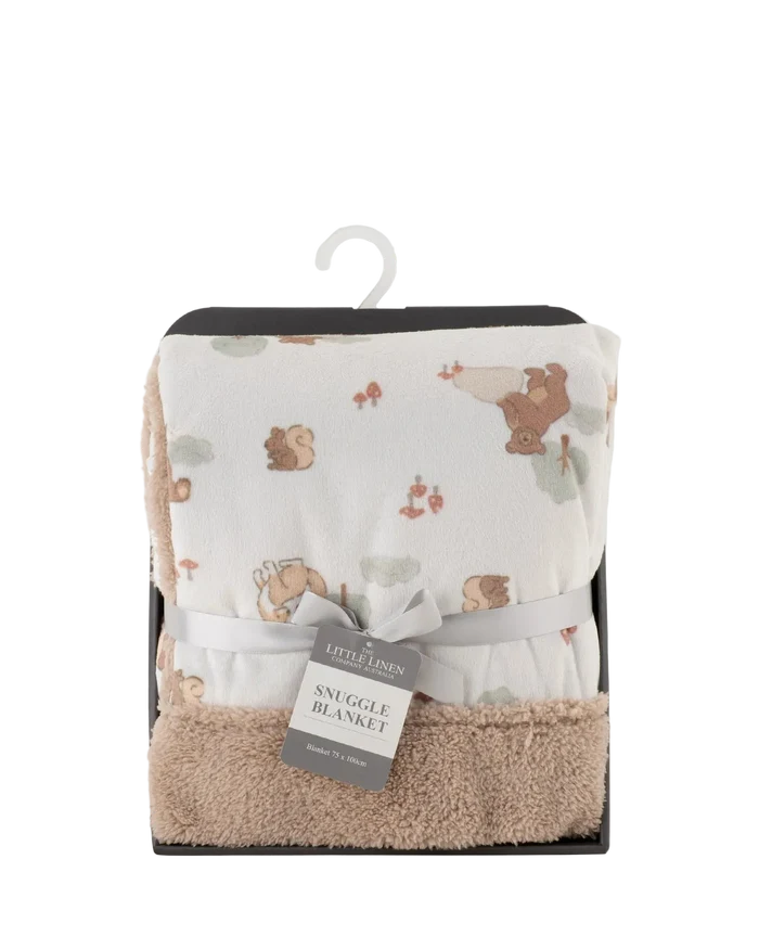 Little Linen Baby Snuggle Blanket - Bushland Bear