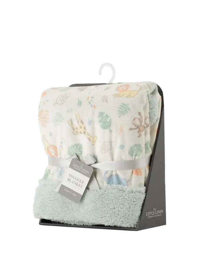 Little Linen Baby Snuggle Blanket - Savanna Giraffe