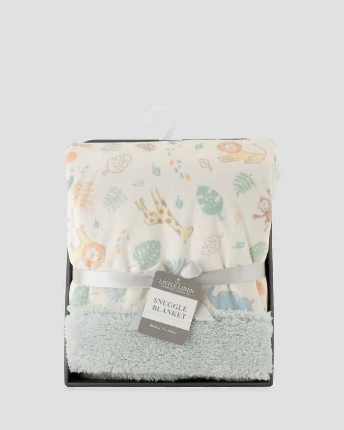Little Linen Baby Snuggle Blanket - Savanna Giraffe