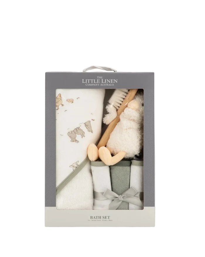 Little Linen Bath Baby Gift Set - Fuzzy Duck