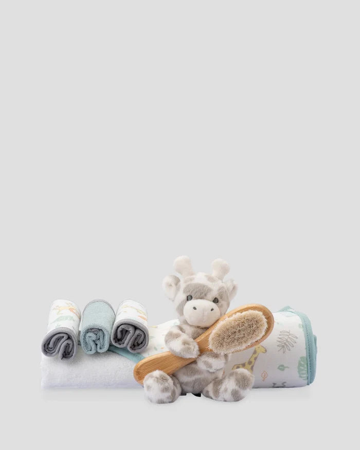 Little Linen Bath Baby Gift Set - Savanna Giraffe