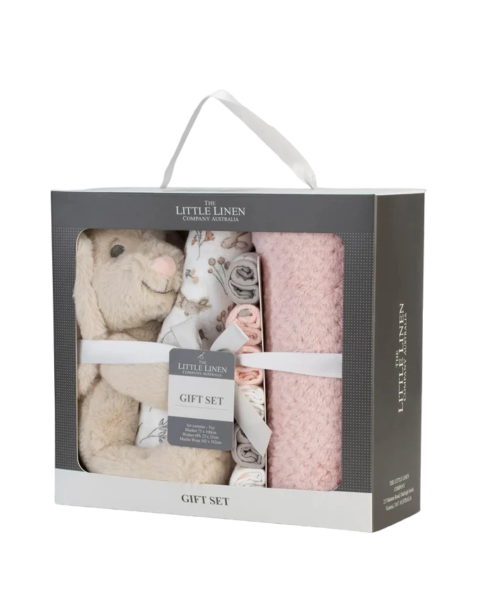 Little Linen Boxed Baby Gift Set - Harvest Bunny