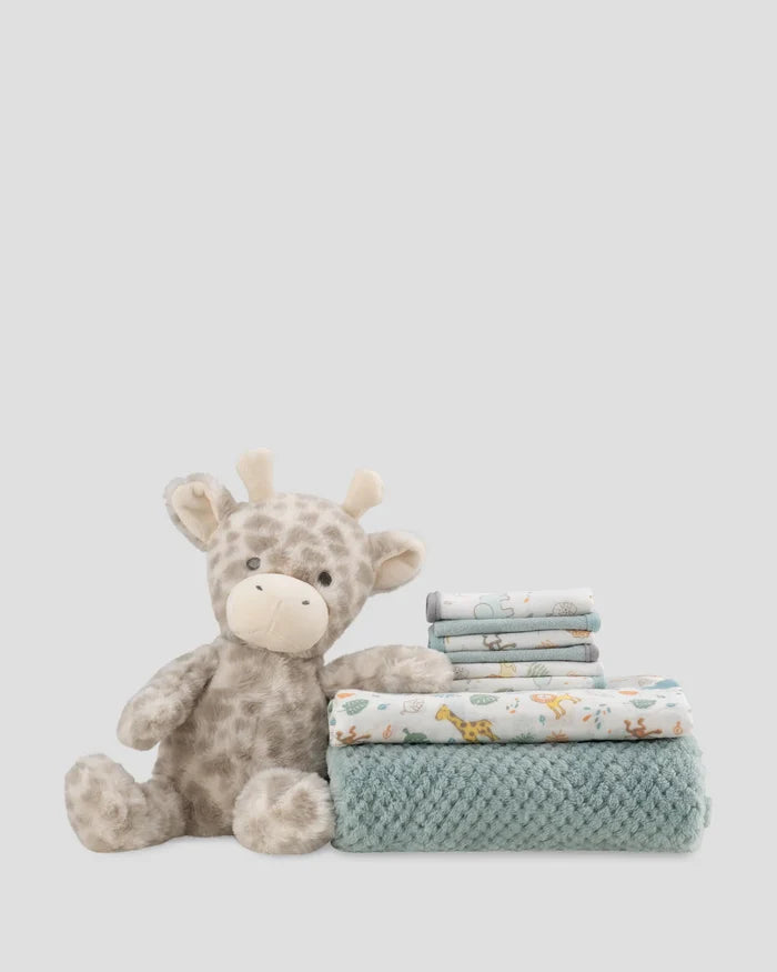 Little Linen Boxed Baby Gift Set - Savanna Giraffe