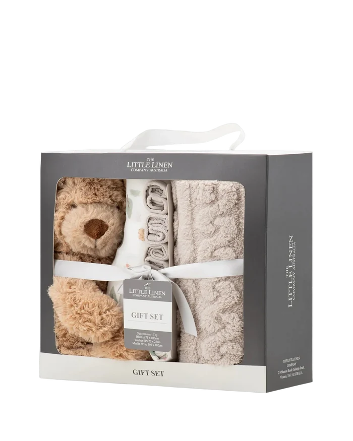 Little Linen Boxed Baby Gift Set - Willow Bear