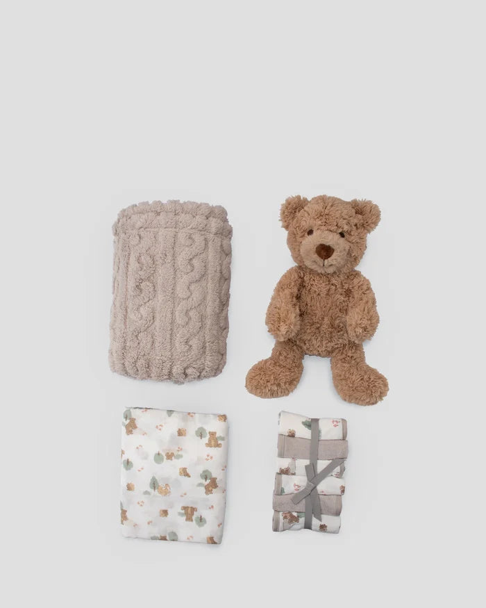 Little Linen Boxed Baby Gift Set - Willow Bear