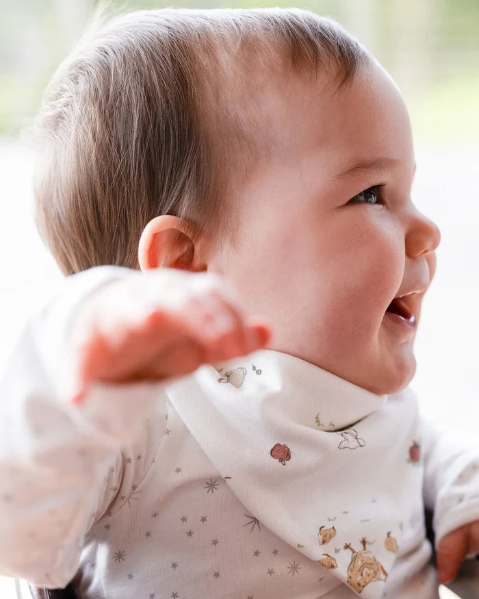 Little Linen Jersey Bibs 2 Pack - Farmyard Lamb
