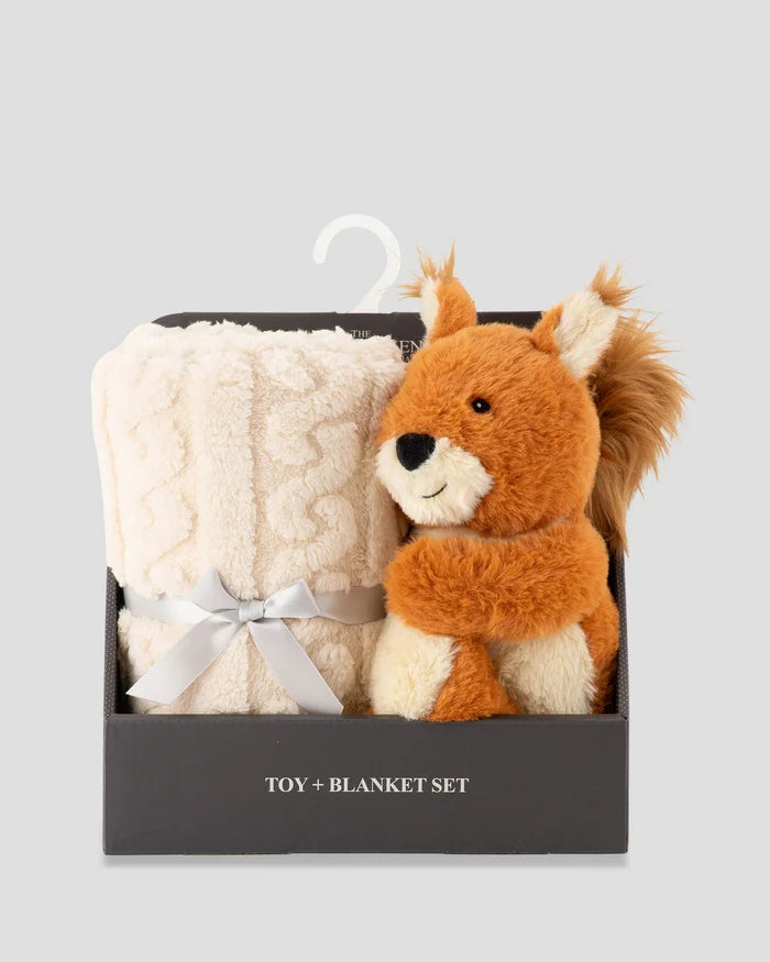 Little Linen Soft Plush Toy & Blanket - Bushland Squirrel