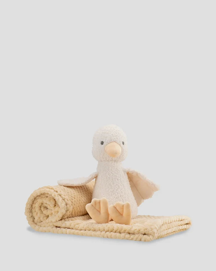 Little Linen Soft Plush Toy & Blanket - Fuzzy Duck