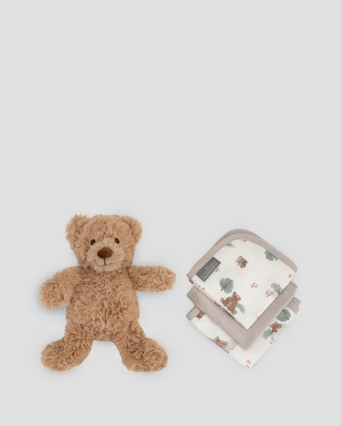 Little Linen Soft Plush Toy & Washer Gift Box - Willow Bear