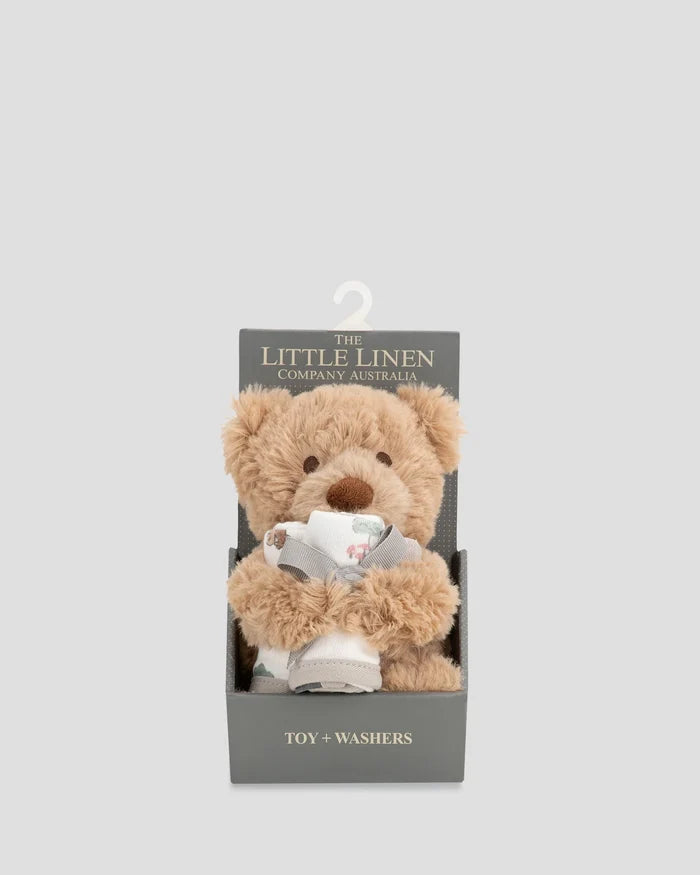 Little Linen Soft Plush Toy & Washer Gift Box - Willow Bear
