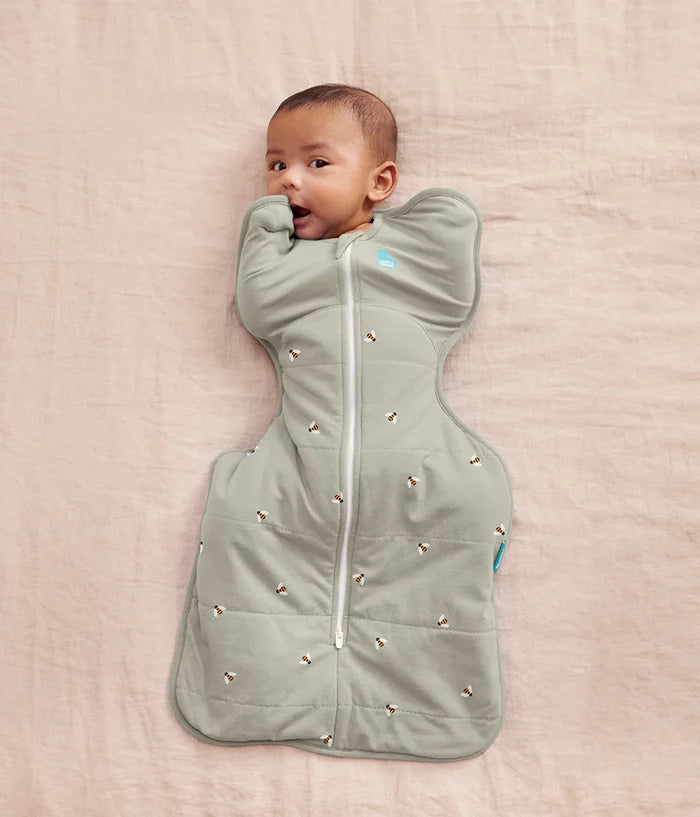 Love to Dream Swaddle Up™ Quilted Stretch Cotton 2.5 TOG - Olive Bees
