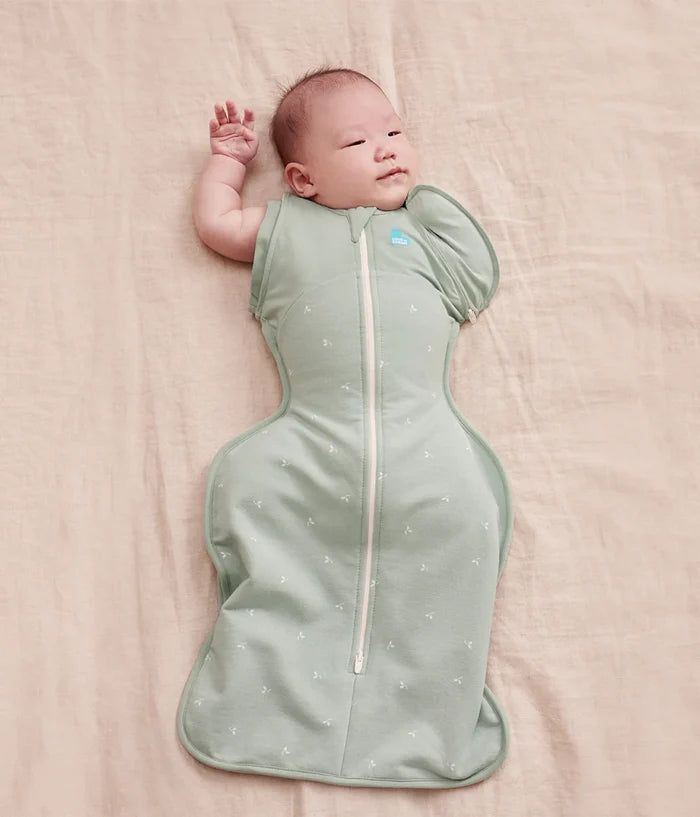 Love to Dream Swaddle Up™ Stretch Cotton Fleece Transition Bag 1.5 TOG - Olive Twigs