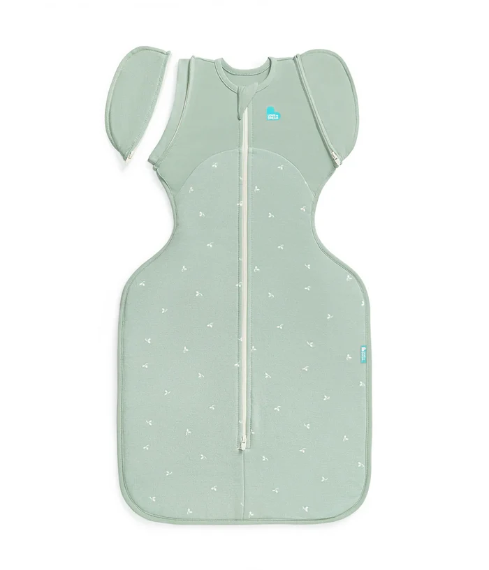 Love to Dream Swaddle Up™ Stretch Cotton Fleece Transition Bag 1.5 TOG - Olive Twigs