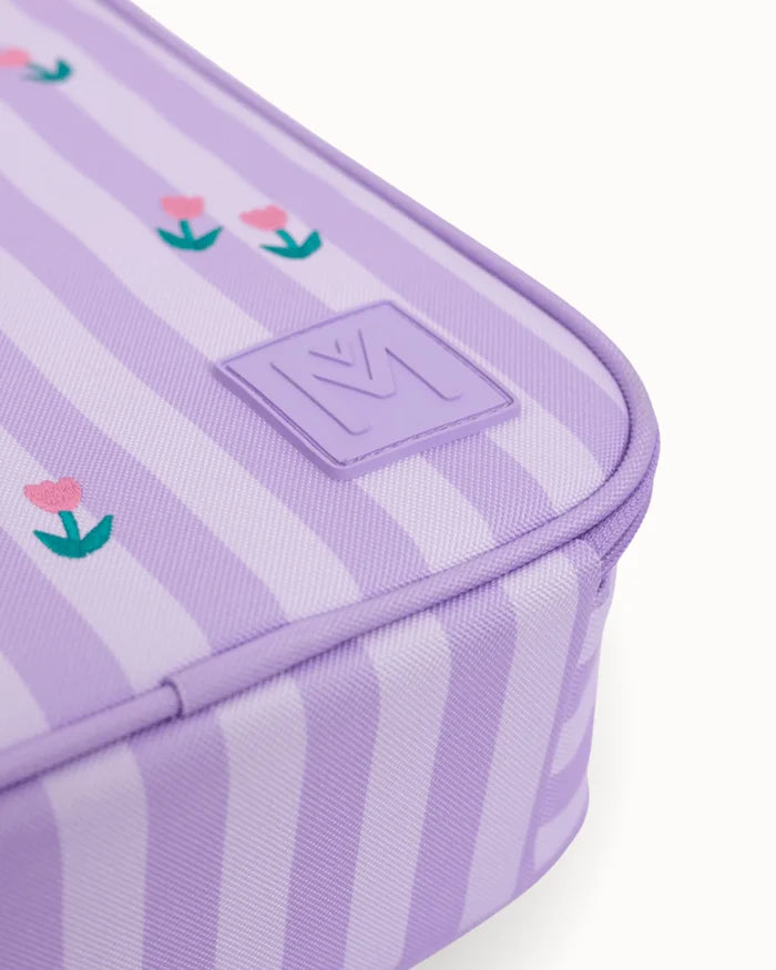 Montiico Large Insulated Lunch Bag - Embroidered Tiny Tulips
