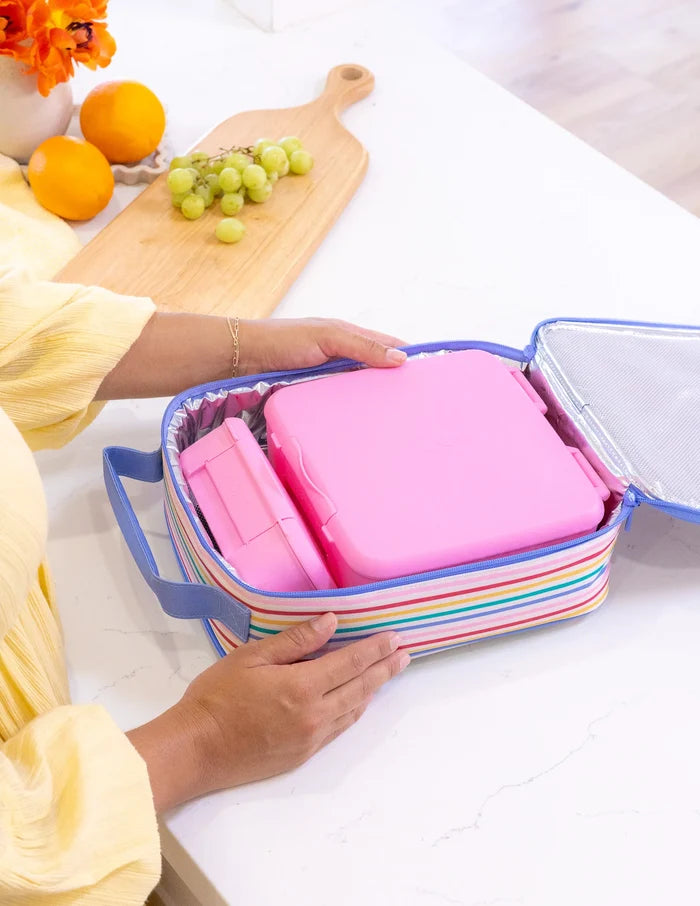 Montiico Large Insulated Lunch Bag - Fruity Stripe