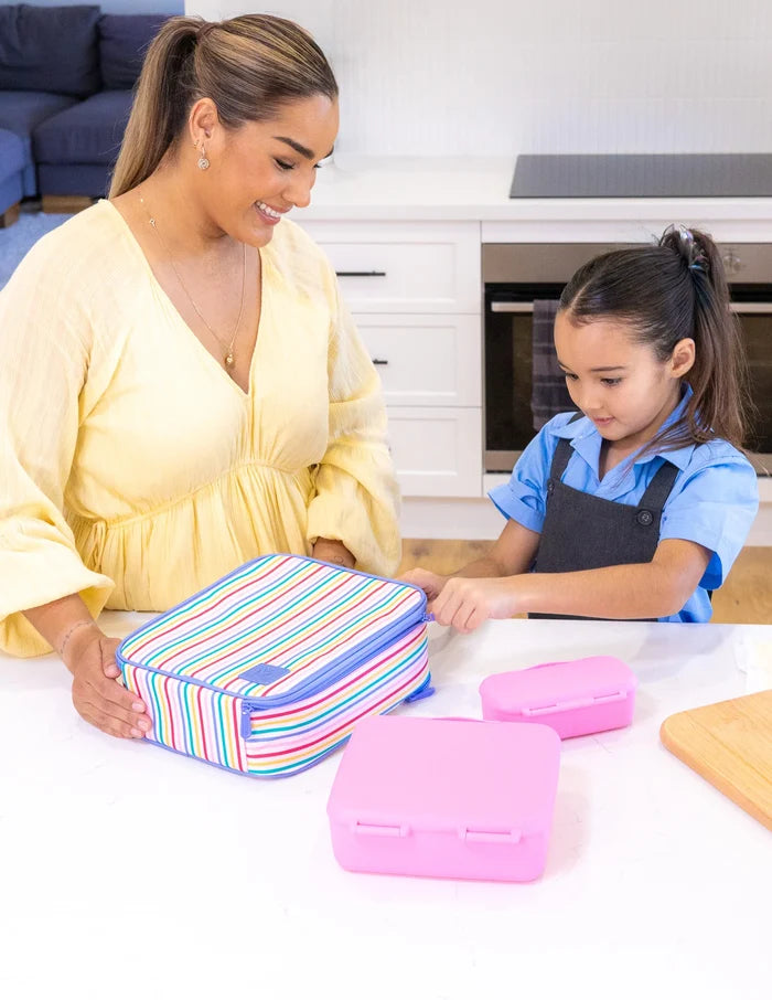 Montiico Large Insulated Lunch Bag - Fruity Stripe